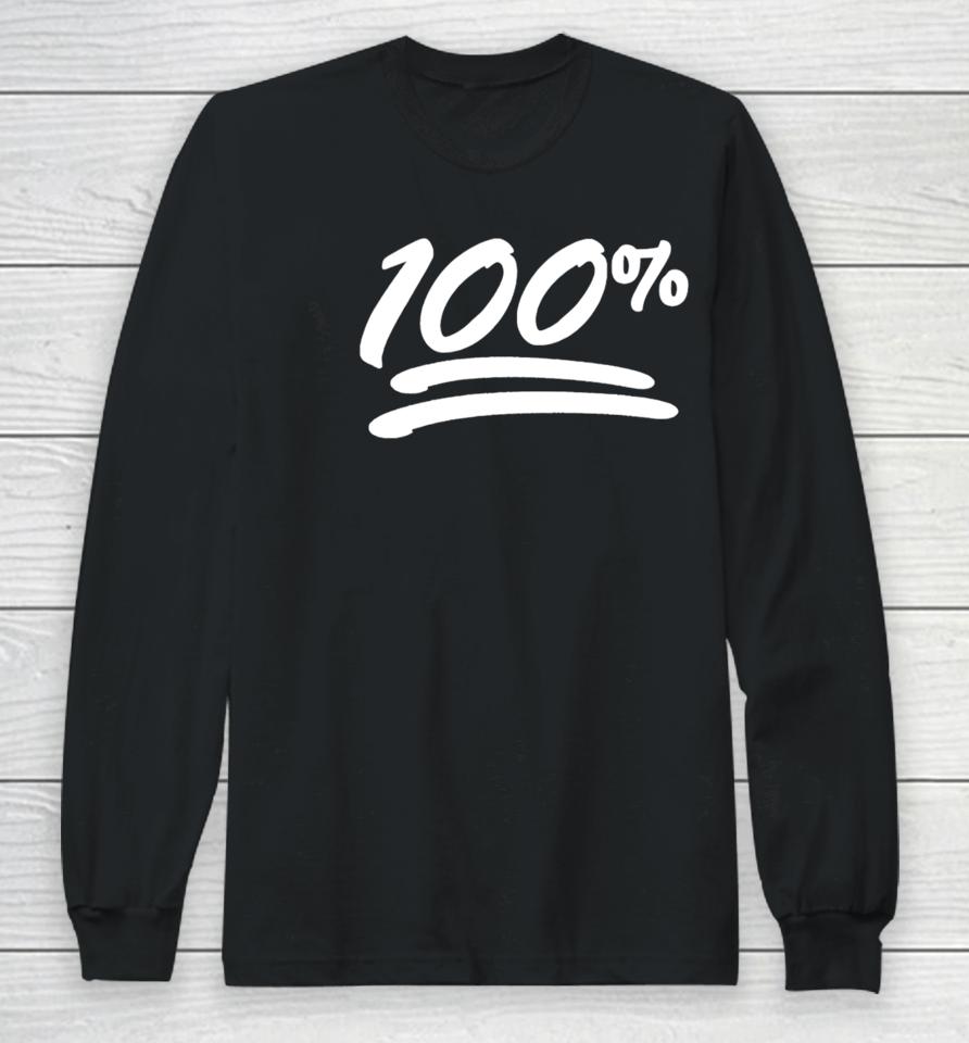100% Emoji Long Sleeve T-Shirt