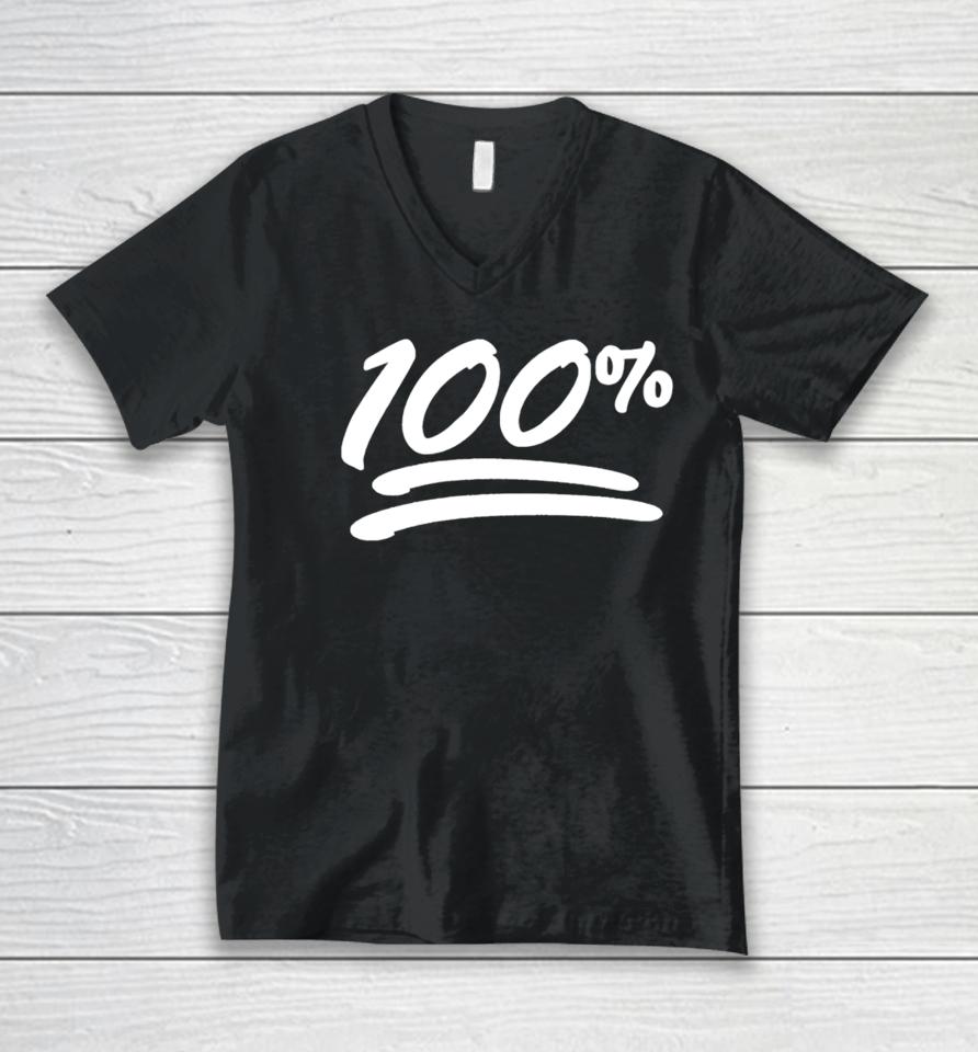 100% Emoji Unisex V-Neck T-Shirt