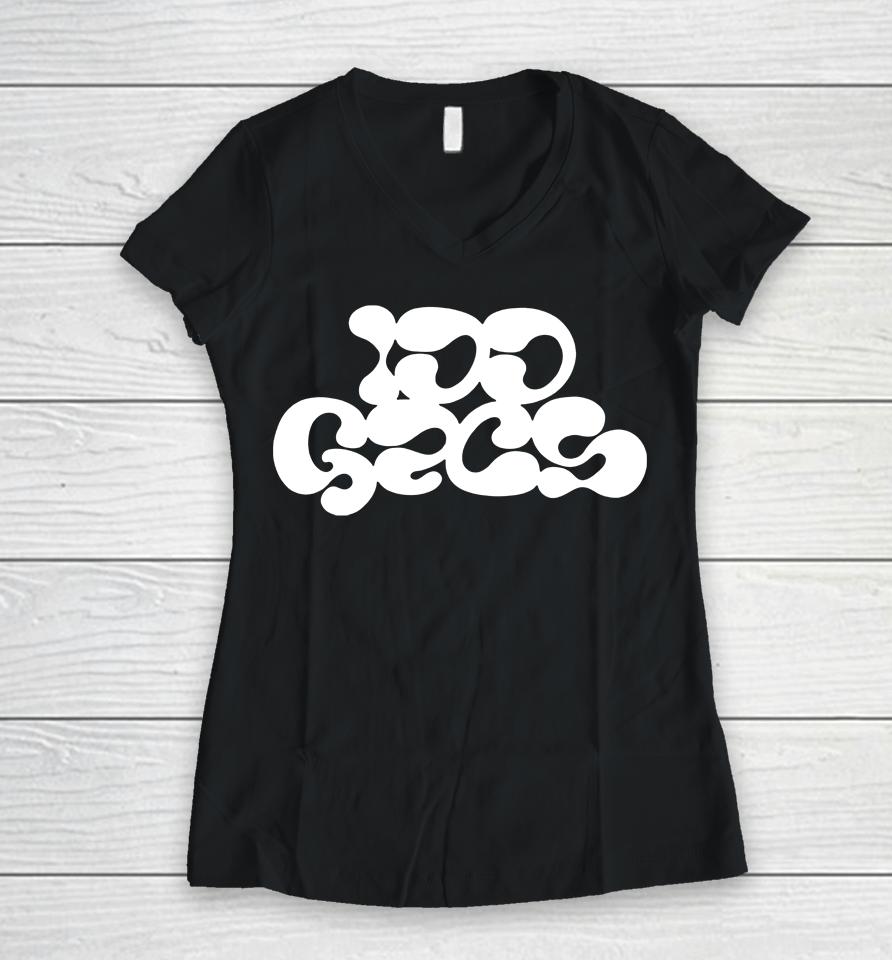 100 Gecs Merch 100 Gecs Logo Women V-Neck T-Shirt
