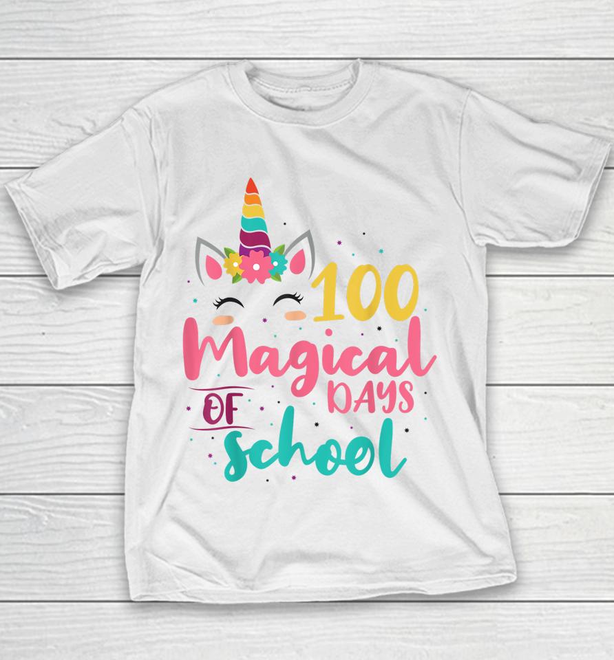 100 Magical Days Of School Unicorn Youth T-Shirt