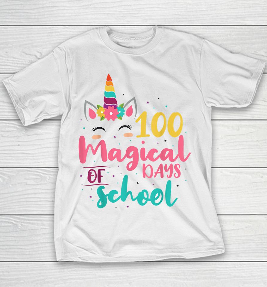 100 Magical Days Of School Unicorn  Pvnp1Fkpzpu4 Youth T-Shirt