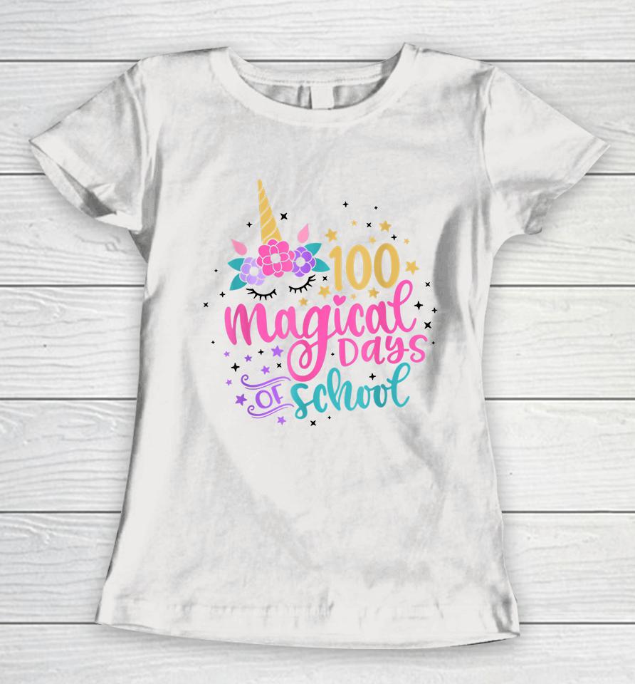 100 Magical Days Of School Unicorn Women T-Shirt