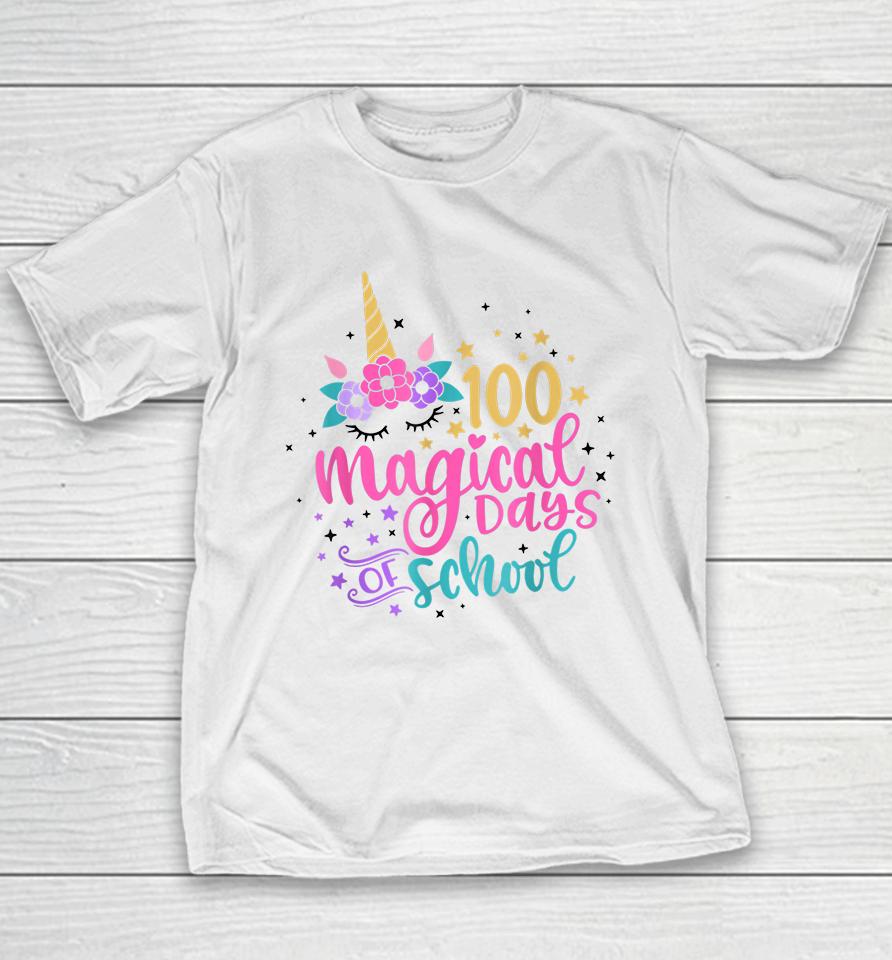 100 Magical Days Of School Unicorn Youth T-Shirt