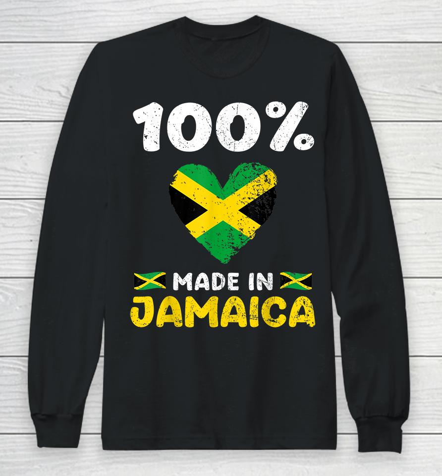 100 Percent Made In Jamaica Long Sleeve T-Shirt