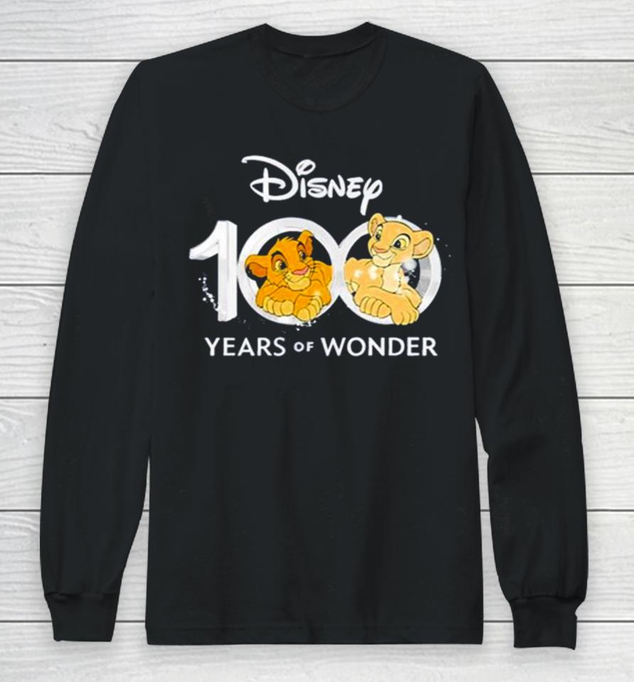 100 Years Of Wonder Nala Simba Logo Long Sleeve T-Shirt