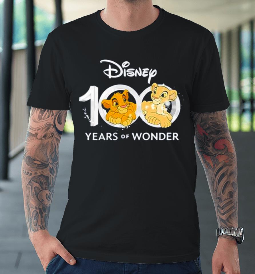 100 Years Of Wonder Nala Simba Logo Premium T-Shirt
