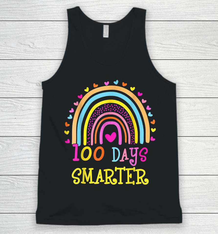 100Th Day Of School 100 Days Smarter Rainbow Unisex Tank Top