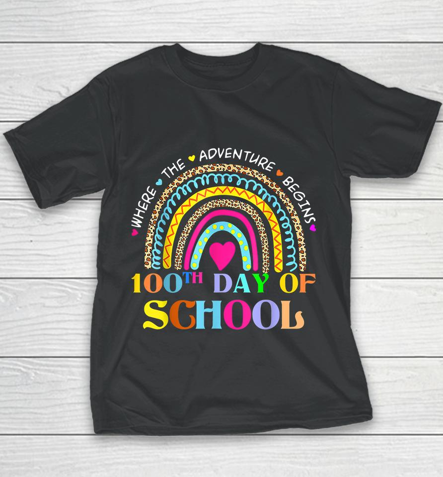 100Th Day Of School Rainbow Youth T-Shirt