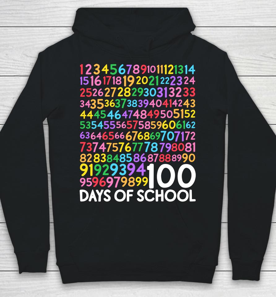 100Th Day Of School Teacher Kids 100 Days Math Numbers Hoodie