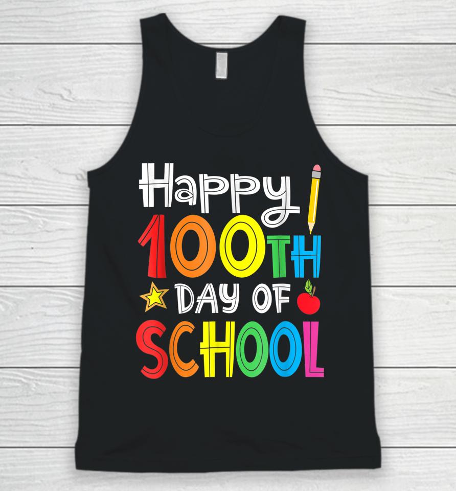100Th Day Of School Teachers Kids Child Happy 100 Days Unisex Tank Top