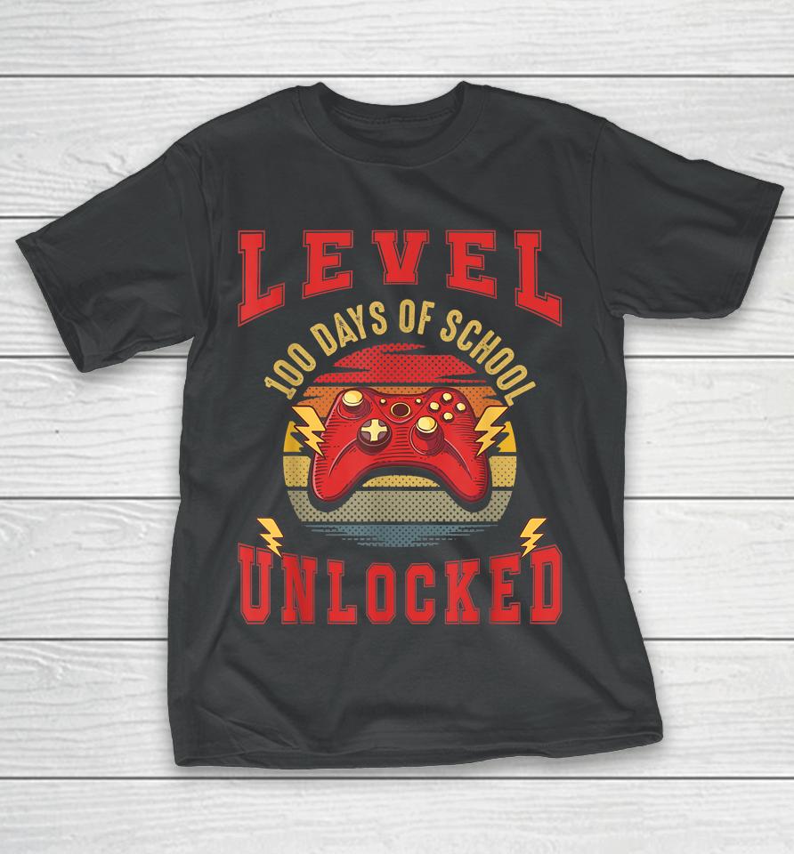 100Th Day Video Gamer 100 Days Of School Unlocked Vintage T-Shirt
