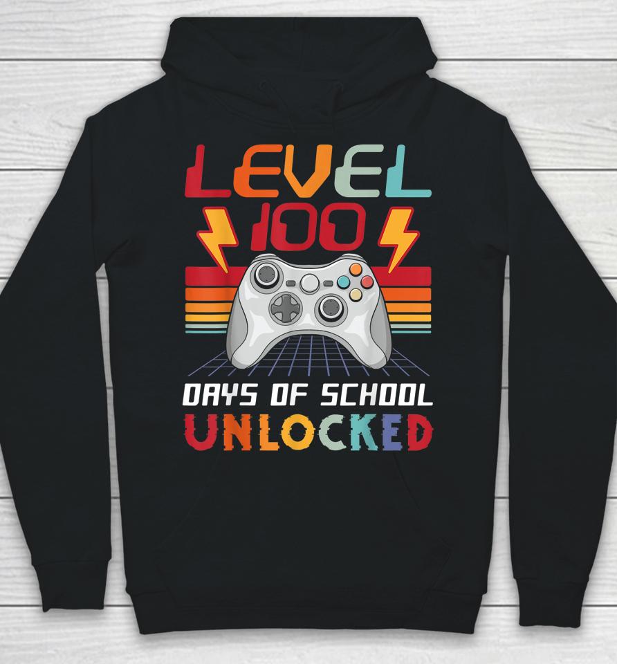 100Th Day Video Gamer 100 Days Of School Unlocked Vintage Hoodie