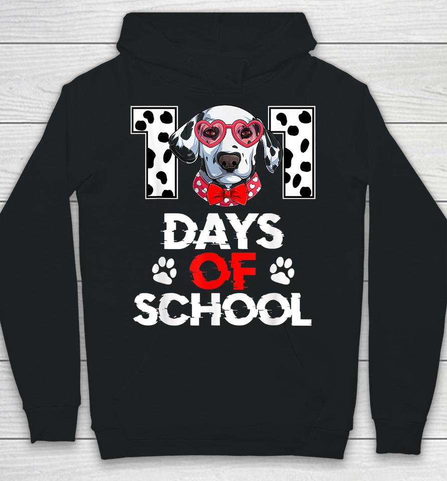101 Days Of School Dalmatian Dog 100 Days Smarter Teacher Hoodie