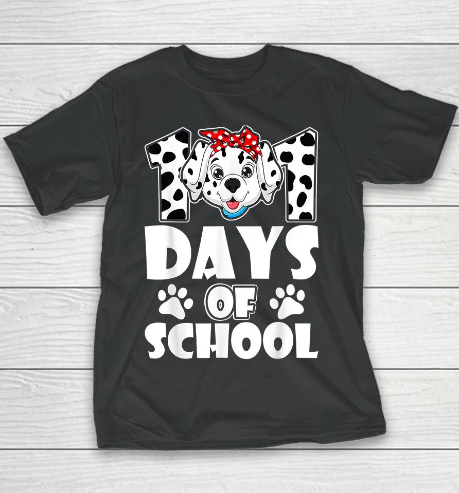 101 Days Of School Dalmatian Dog Youth T-Shirt