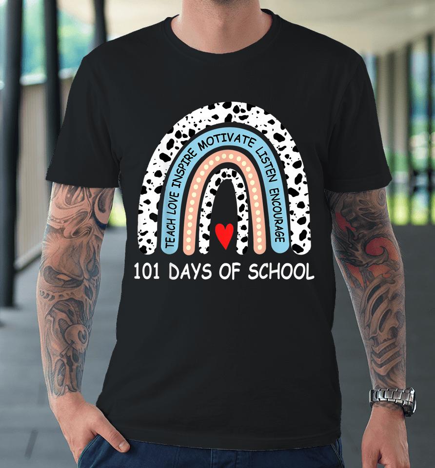 101 Days Of School Dalmation Dog Teachers Premium T-Shirt