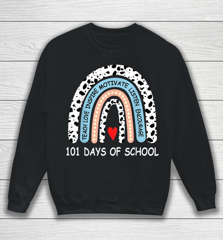 101 Days Of School Dalmation Dog Teachers Sweatshirt