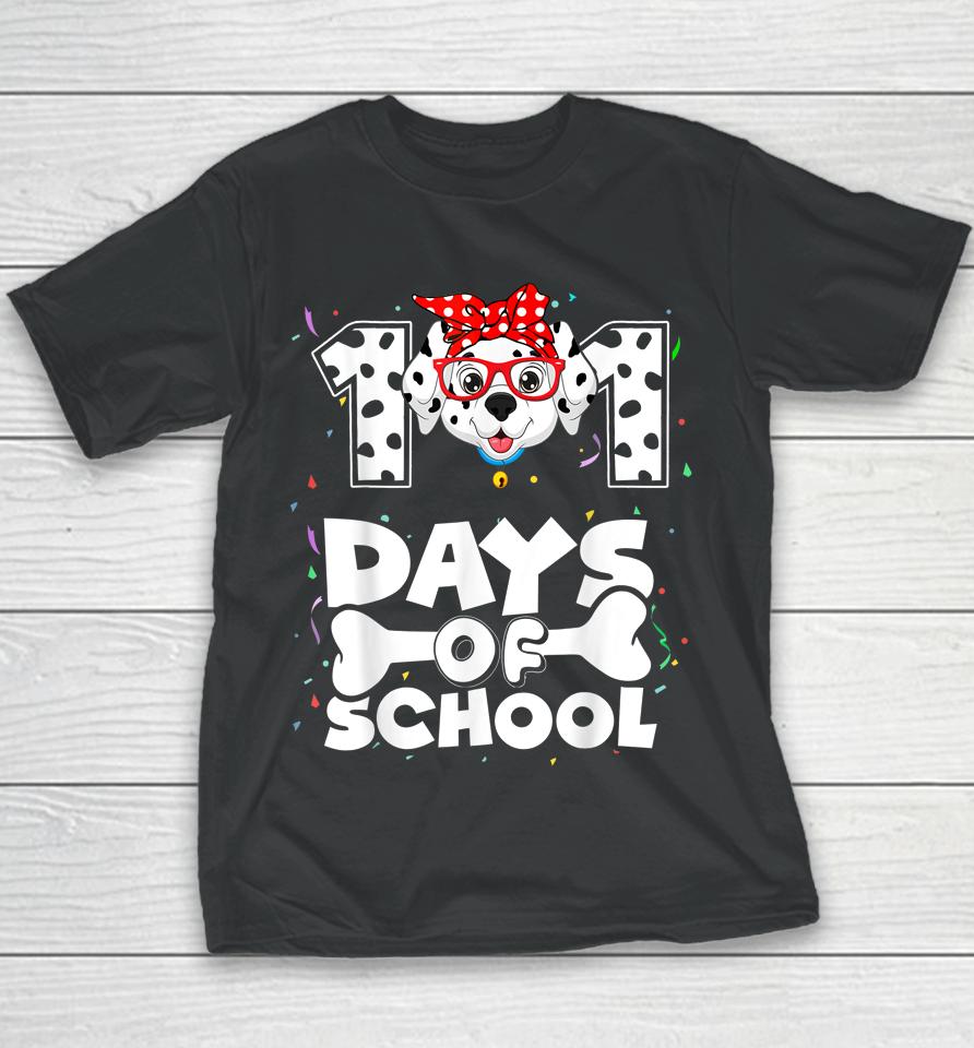 101 Days Smarter Dalmation Dog Teachers Youth T-Shirt