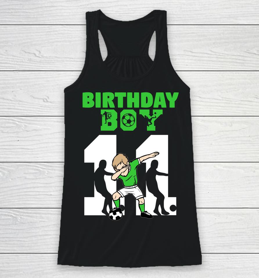 11Th Birthday Soccer Lover 11 Year Old Soccer Player Racerback Tank