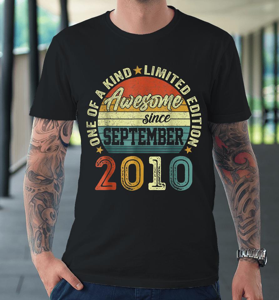12 Year Old Gift Awesome Since September 2010 12Th Birthday Premium T-Shirt