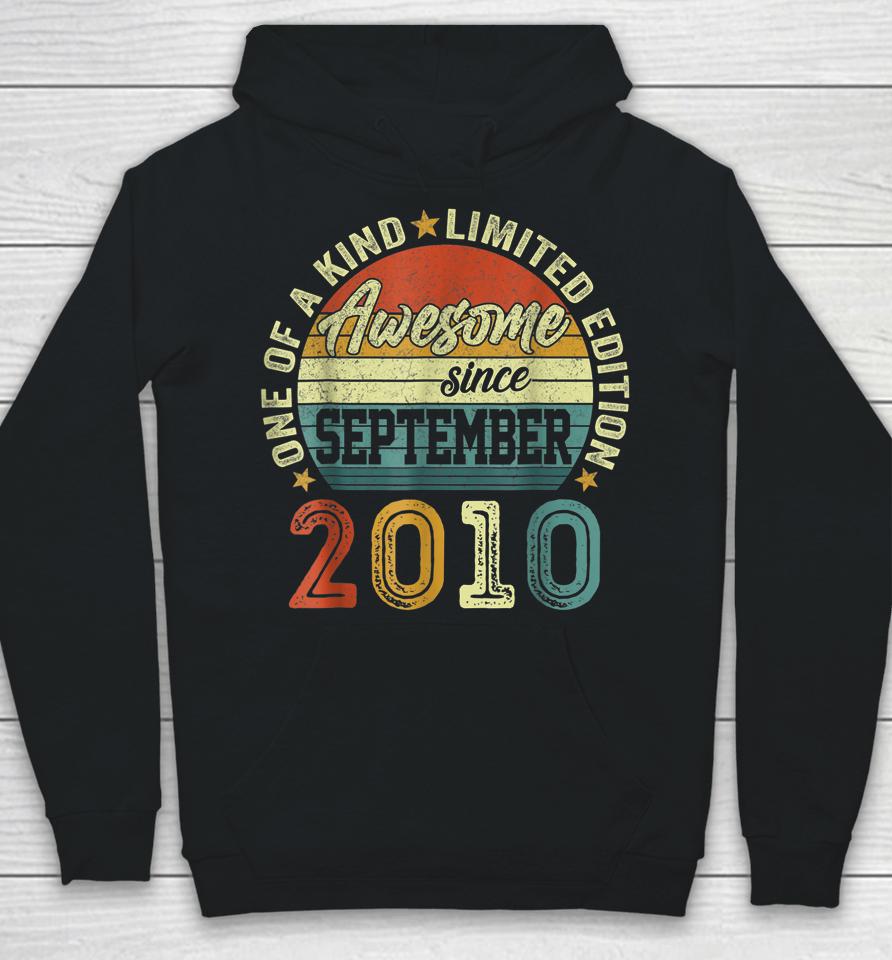 12 Year Old Gift Awesome Since September 2010 12Th Birthday Hoodie
