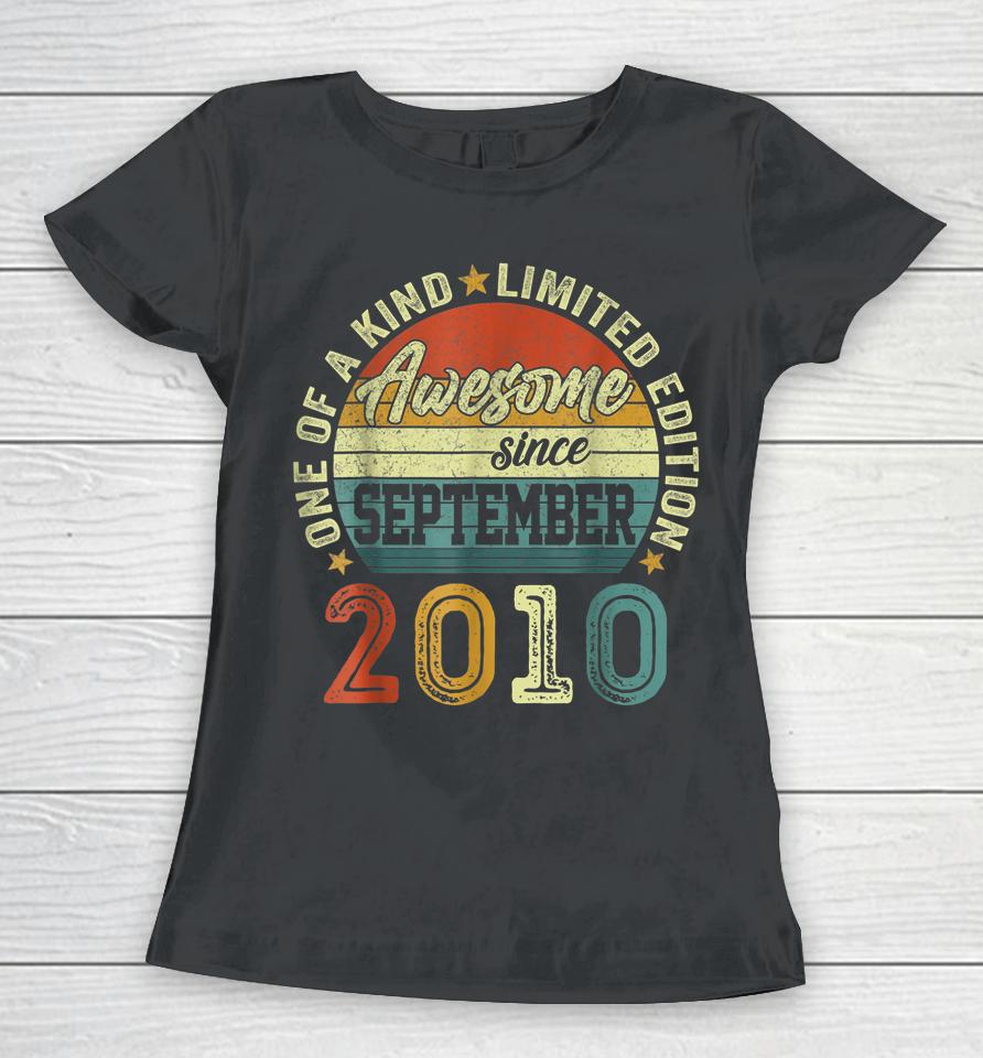 12 Year Old Gift Awesome Since September 2010 12Th Birthday Women T-Shirt
