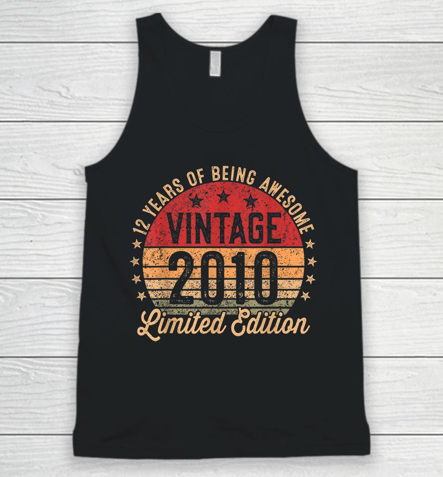 12 Year Old Vintage 2010 Limited Edition 12Th Birthday Unisex Tank Top