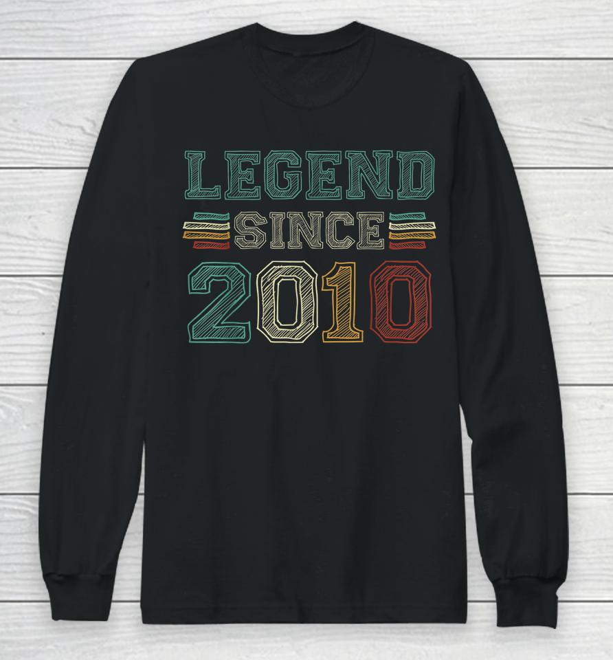12 Years Old Legend Since 2010 12Th Birthday Long Sleeve T-Shirt