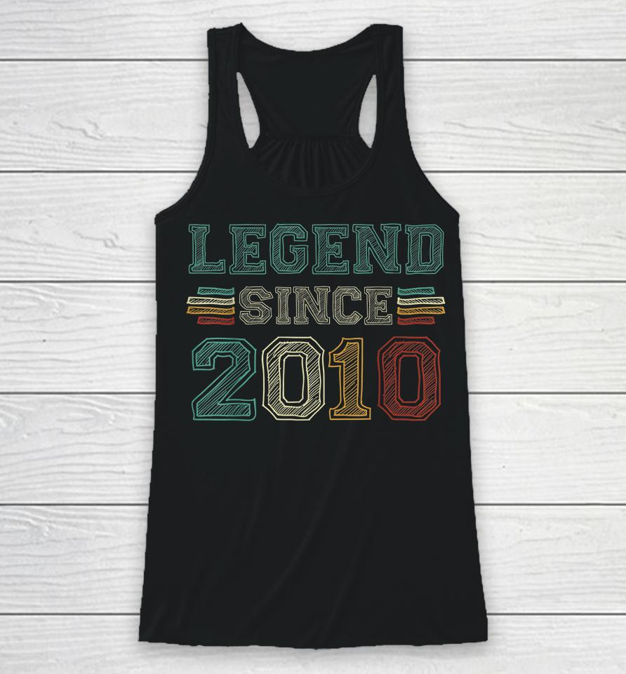 12 Years Old Legend Since 2010 12Th Birthday Racerback Tank