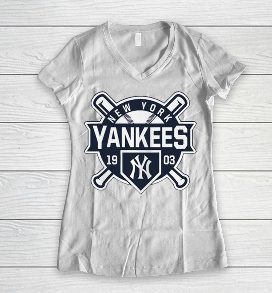 121 Years Yankees Baseball New York Mlb Team Women V-Neck T-Shirt