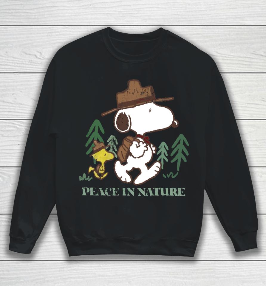 1234Beepbooop Snoopy Peace In Nature Sweatshirt
