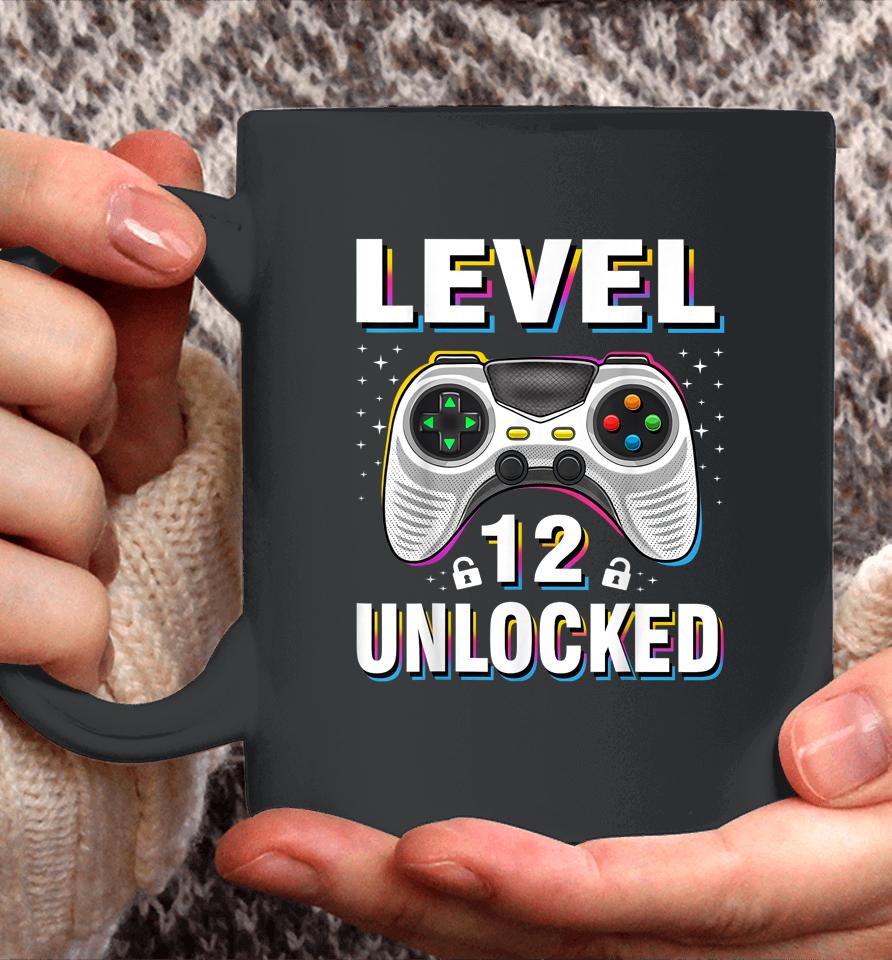 12Th Birthday Boy Level 12 Unlocked Video Gamer 12 Years Old Coffee Mug
