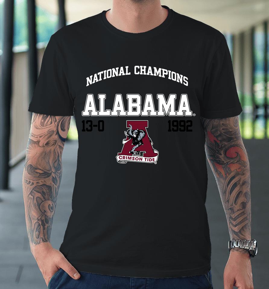 13-0 Alabama Crimson Tide 1992 National Champions Premium T-Shirt