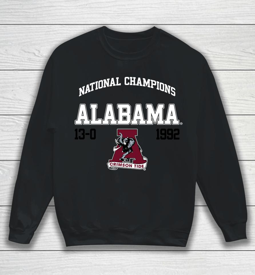 13-0 Alabama Crimson Tide 1992 National Champions Sweatshirt