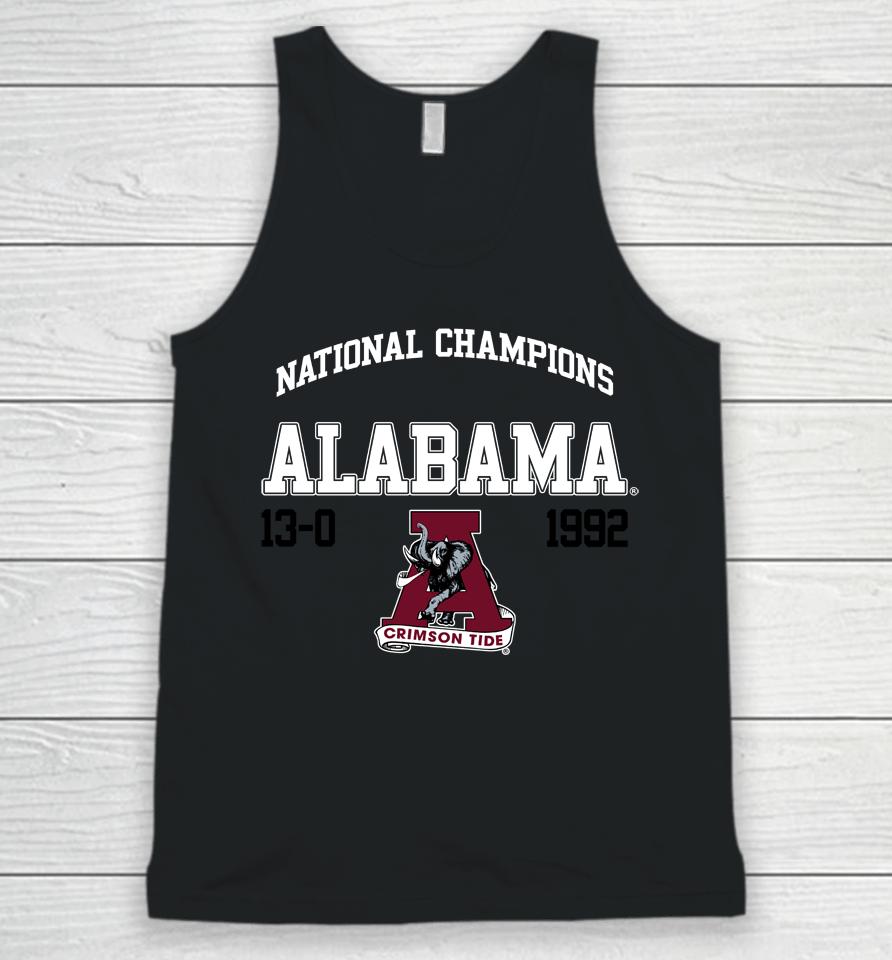 13-0 Alabama Crimson Tide 1992 National Champions Unisex Tank Top