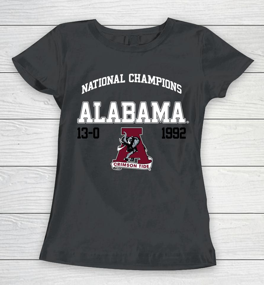 13-0 Alabama Crimson Tide 1992 National Champions Women T-Shirt