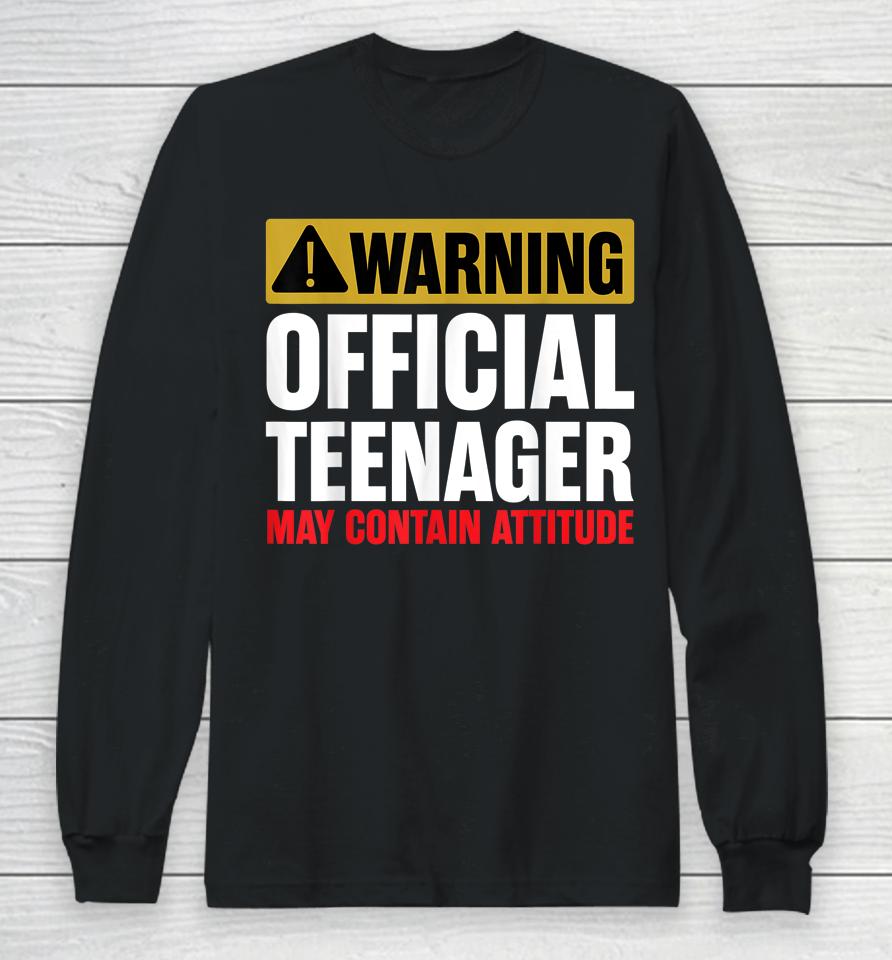 13 Birthday Official Teenager Boy 13Yr Math 13Th Birthday Long Sleeve T-Shirt