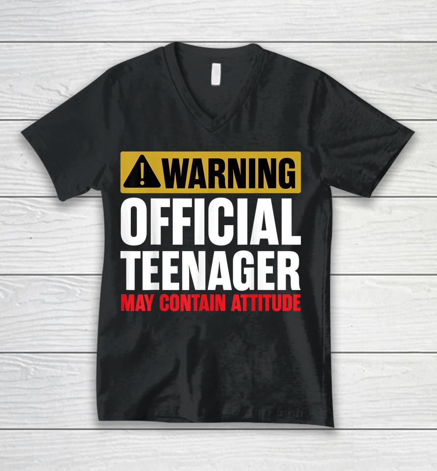 13 Birthday Official Teenager Boy 13Yr Math 13Th Birthday Unisex V-Neck T-Shirt
