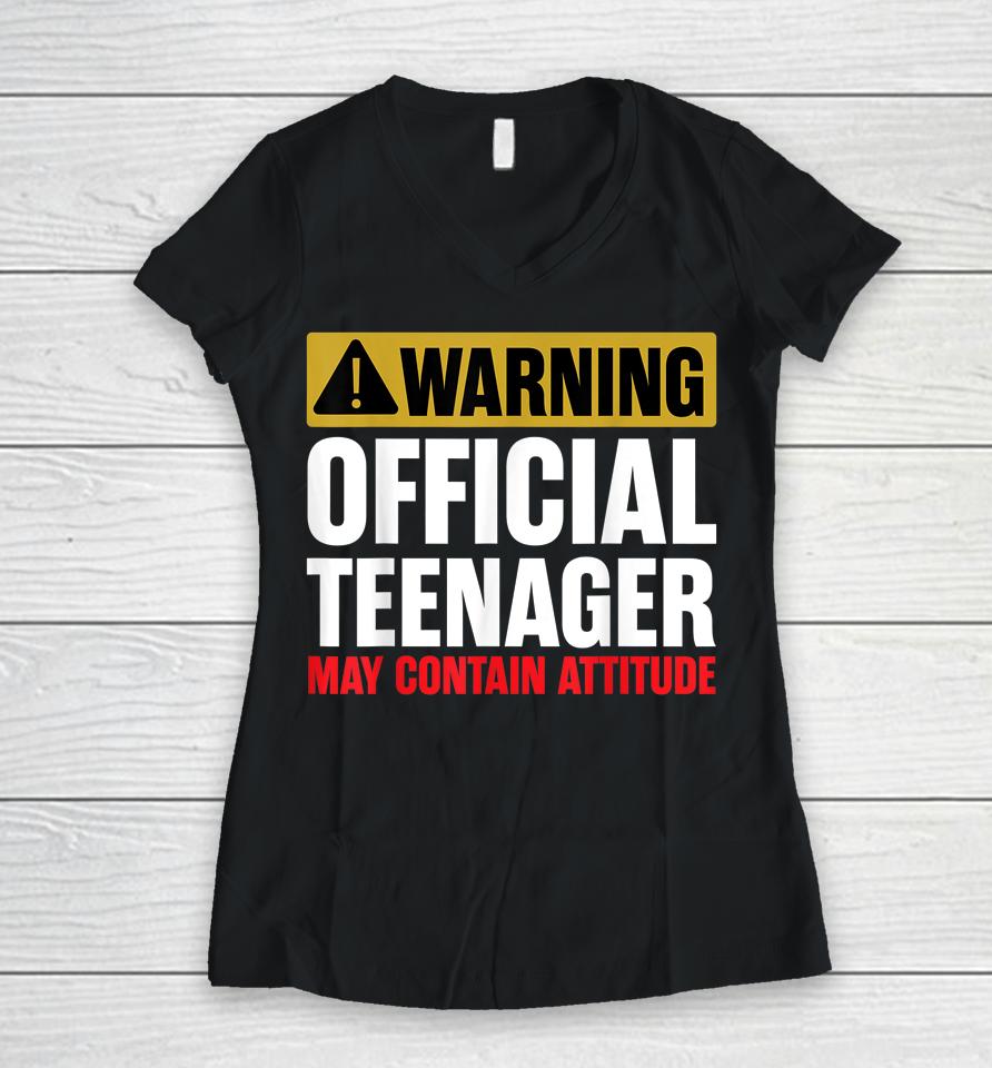 13 Birthday Official Teenager Boy 13Yr Math 13Th Birthday Women V-Neck T-Shirt
