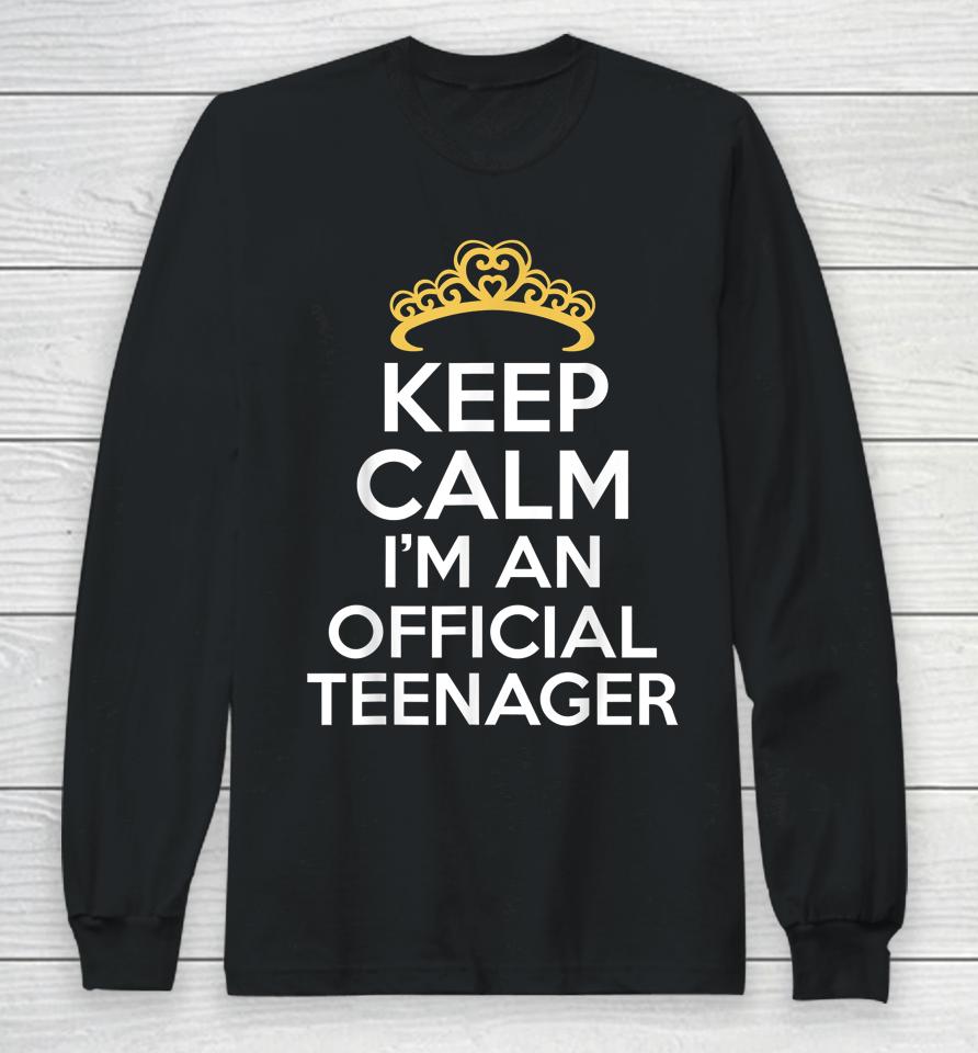 13 Birthday Official Teenager Girl 13Yr Math 13Th Birthday Long Sleeve T-Shirt