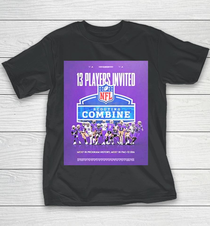 13 Players Invited Washington Nfl Scouting Combine 2024 Youth T-Shirt