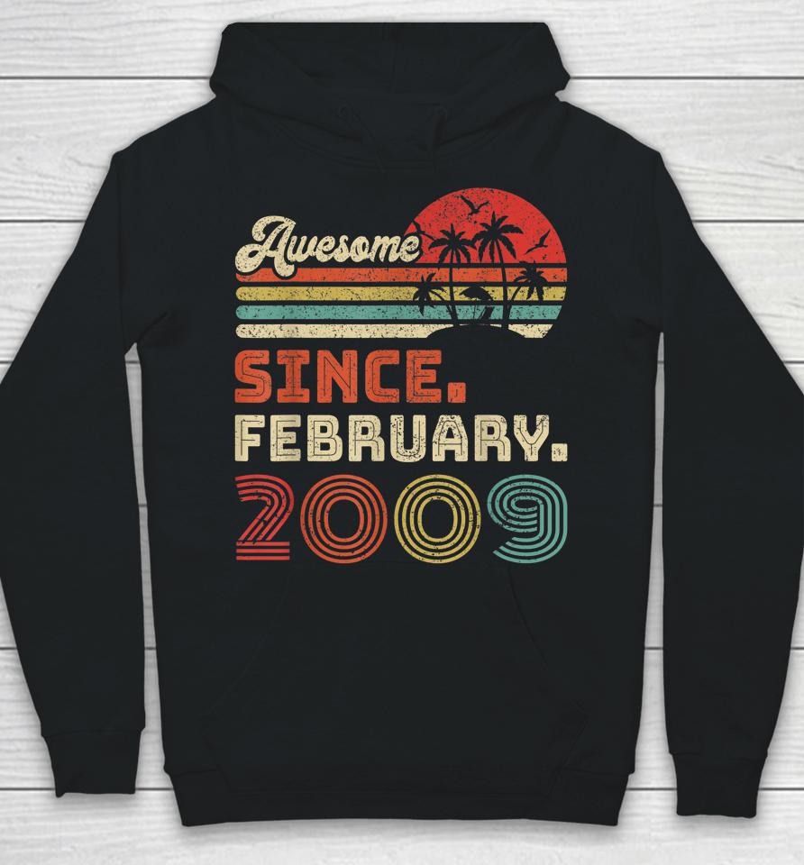 13 Year Old Awesome Since February 2009 13Th Birthday Hoodie