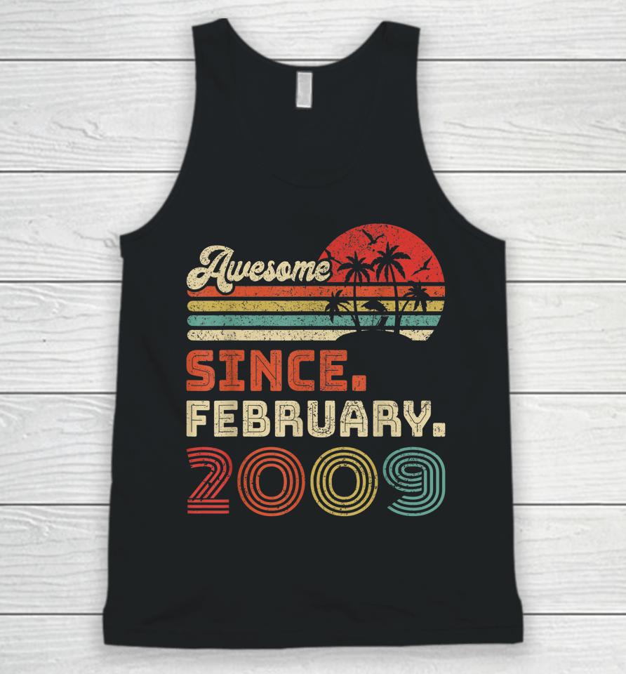 13 Year Old Awesome Since February 2009 13Th Birthday Unisex Tank Top