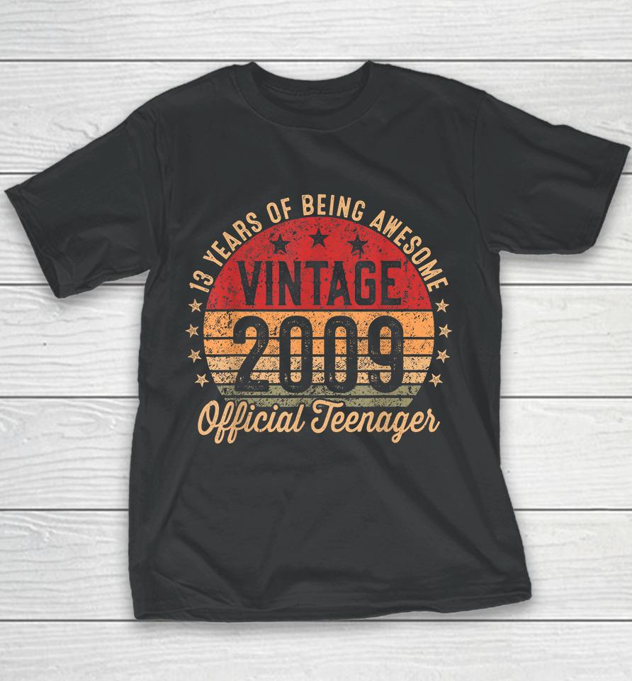 13 Year Old Vintage 2009 Limited Edition 13Th Birthday Youth T-Shirt