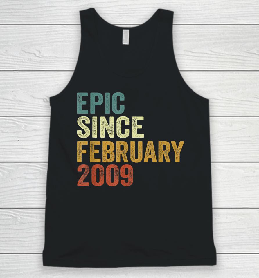 13 Years Old Gifts 13Th Birthday Epic Since February 2009 Unisex Tank Top