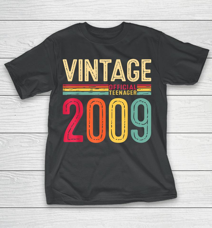 13Th Birthday Tee Vintage 2009 Official Teenager 13 T-Shirt