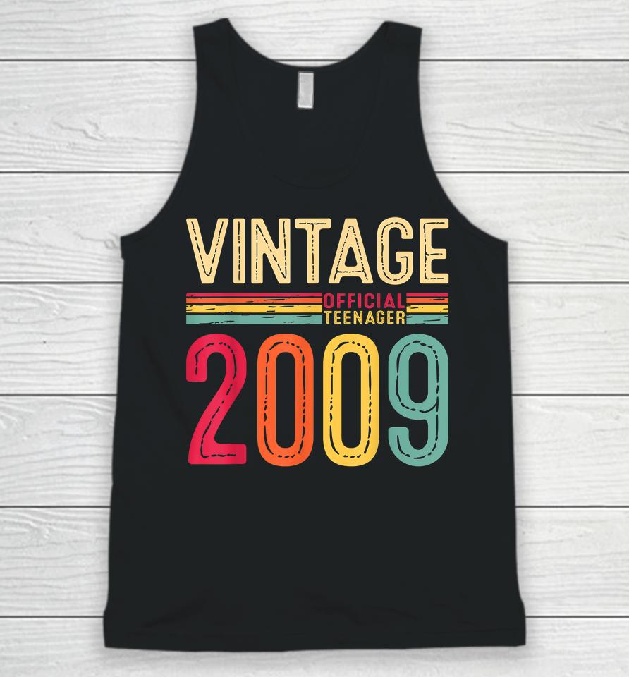 13Th Birthday Tee Vintage 2009 Official Teenager 13 Unisex Tank Top