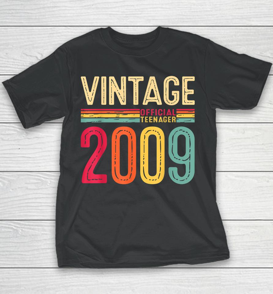 13Th Birthday Tee Vintage 2009 Official Teenager 13 Youth T-Shirt