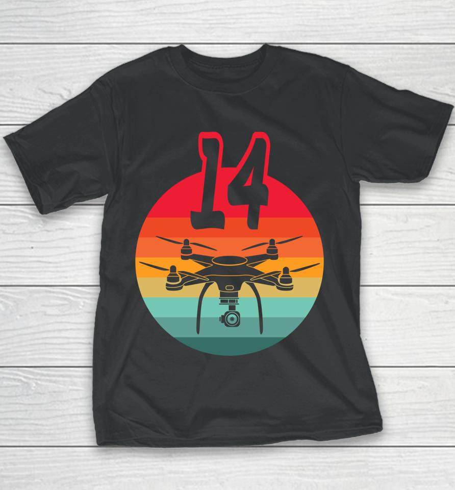 14Th Birthday I Retro Remote Control Drones With Camera Youth T-Shirt