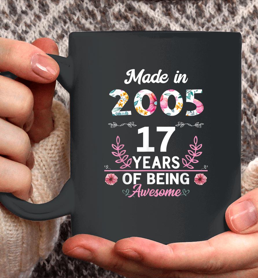 17 Years Old Women Girls Gifts 17Th Birthday Born In 2005 Coffee Mug
