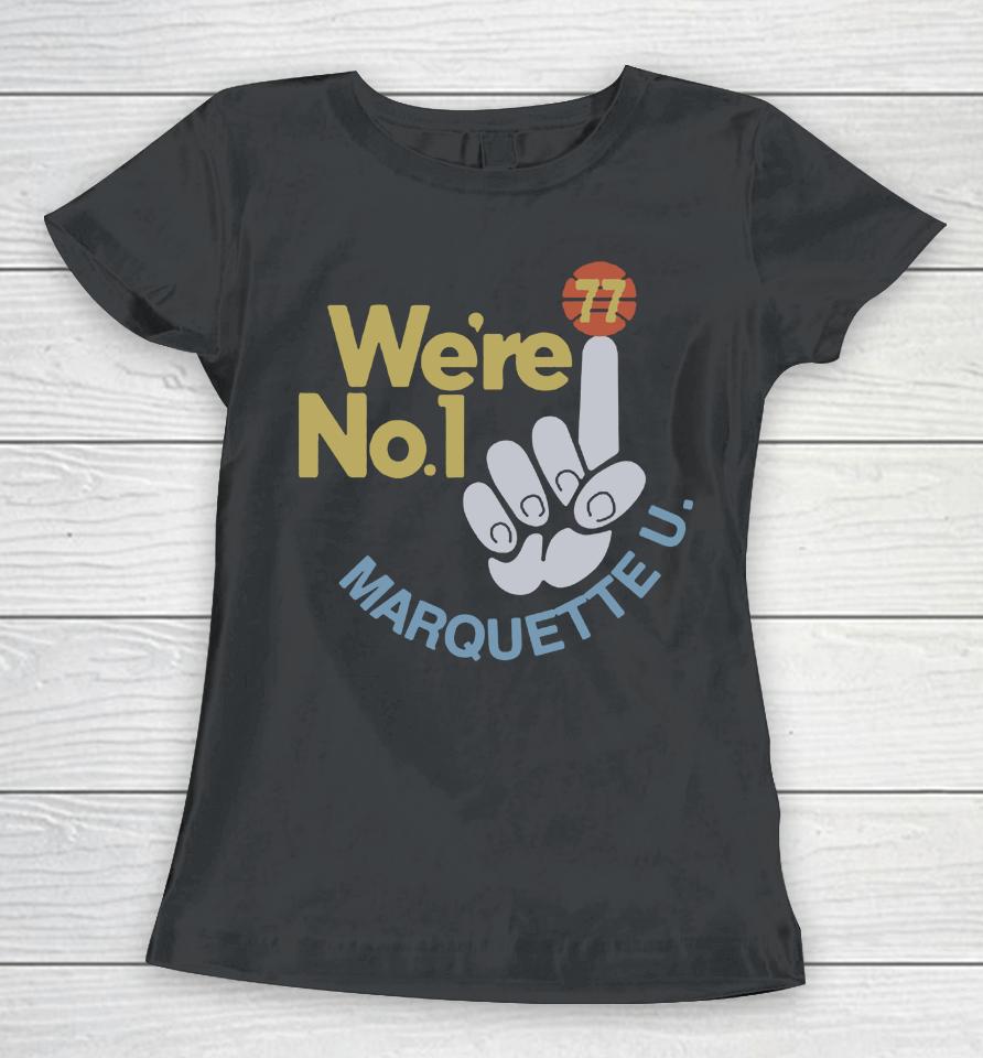 19Nine Marquette Golden Eagles Screenprint No1 Women T-Shirt